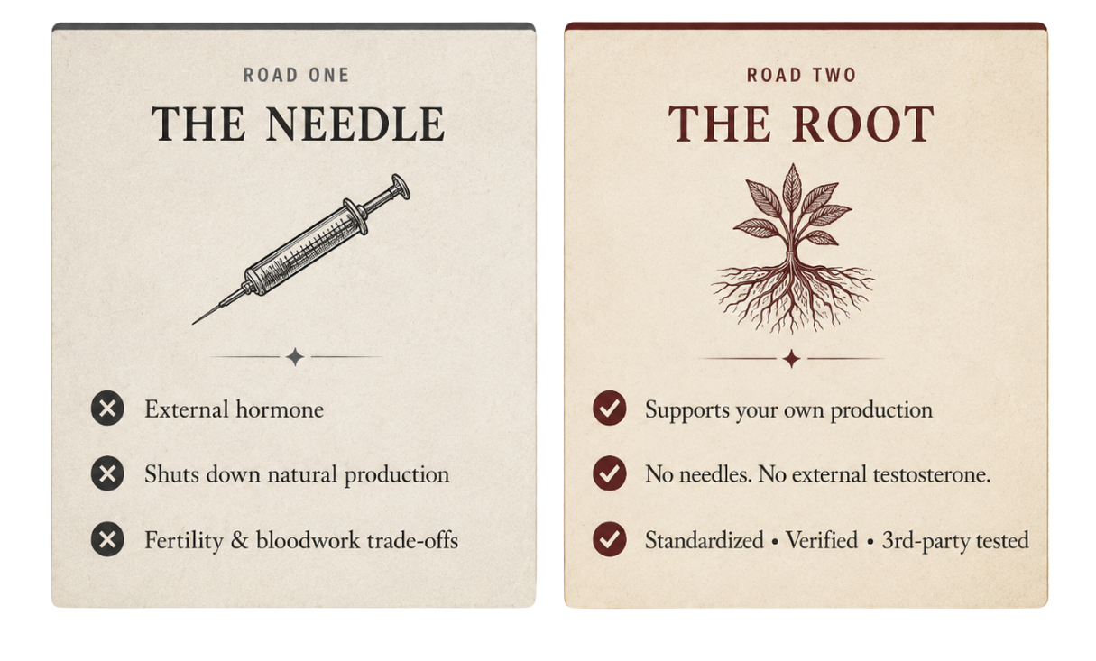 The needle versus the root
